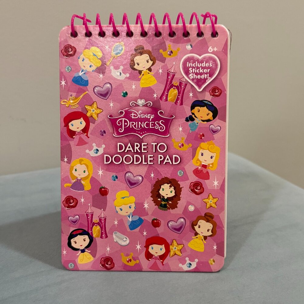 Disney Princess stickers dare to doodle pad party favor
